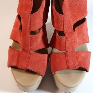 Calvin Klein Suede Chunky Heels Talia  sz 8.5